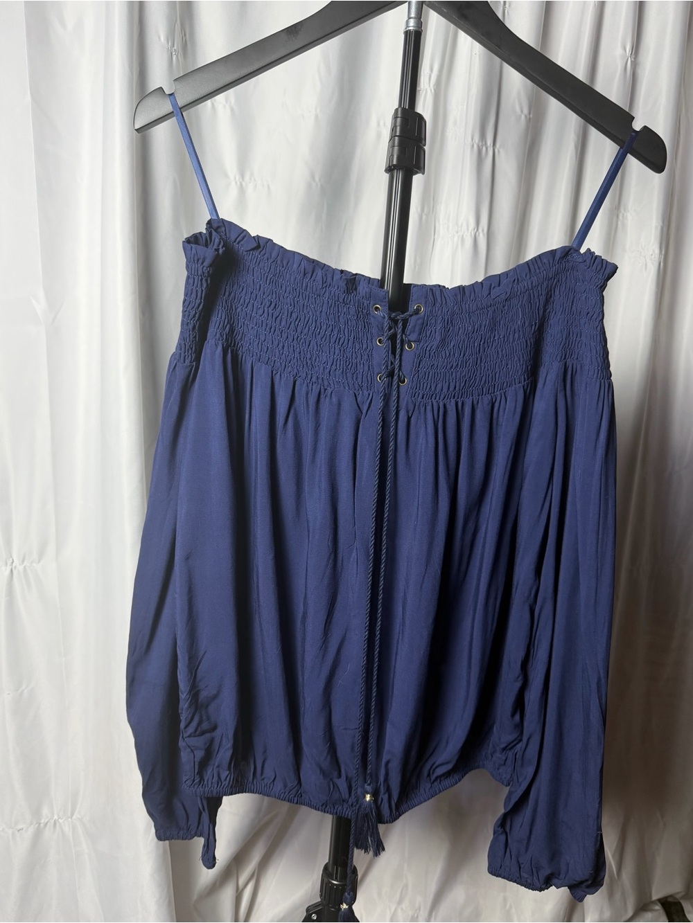 Caution to the Wind Off‑Shoulder Top — Small & Medium